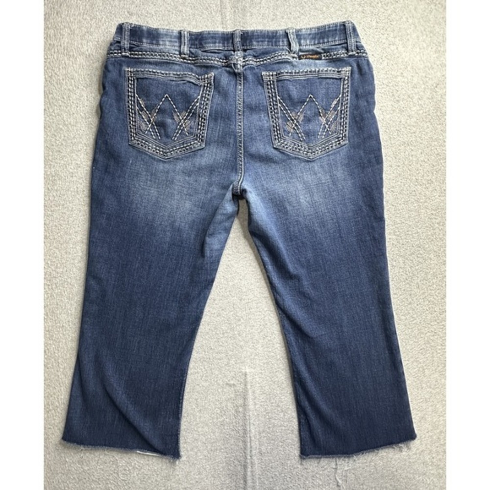 Wrangler Jeans Womens 19‎ Shiloh Ultimate Riding Mid Rise Stretch Denim Raw Hem